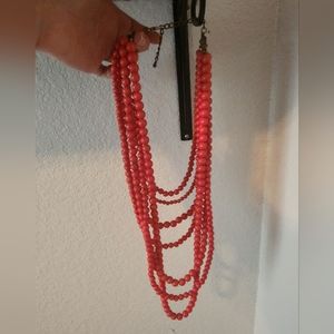 Red 7 layer necklace